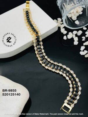 BR-9855 Anti-Tarnish Stainless Steel Tennis  Chain Bracelets