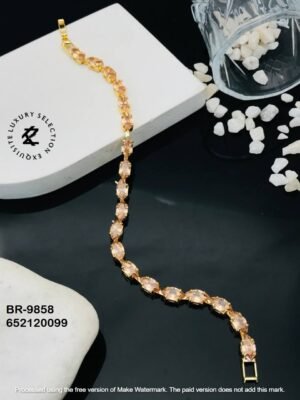 BR-9858 Anti-Tarnish Stainless Steel Tennis  Chain Bracelets