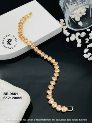 BR-9861 Anti-Tarnish Stainless Steel Tennis  Chain Bracelets
