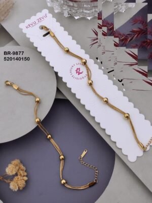 BR-9877 Anti-Tarnish Stainless Steel  Chain Bracelets