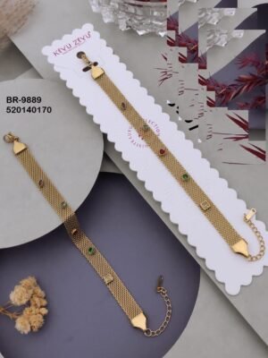 BR-9889 Anti-Tarnish Stainless Steel  Chain Bracelets