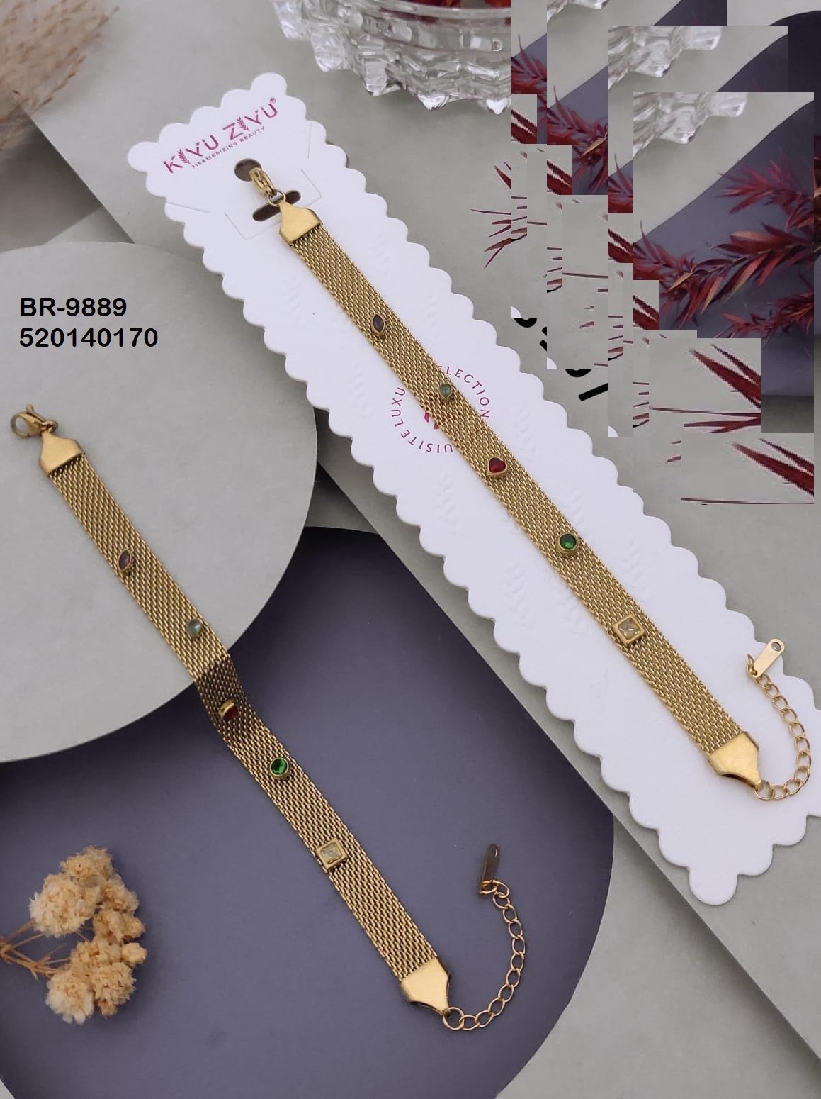 BR-9889 Anti-Tarnish Stainless Steel Chain Bracelets