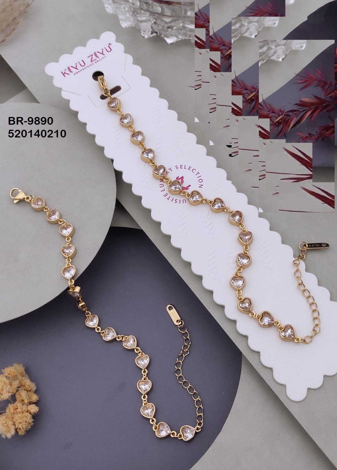 BR-9890 Anti-Tarnish Stainless Steel Chain Bracelets
