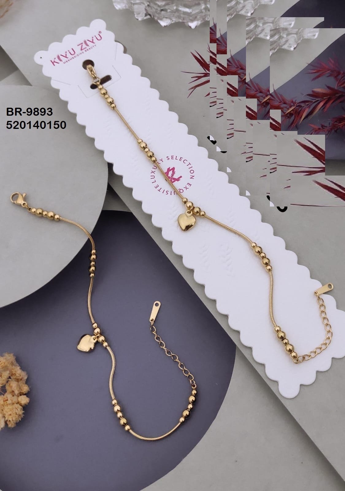 BR-9893 Anti-Tarnish Stainless Steel Chain Bracelets
