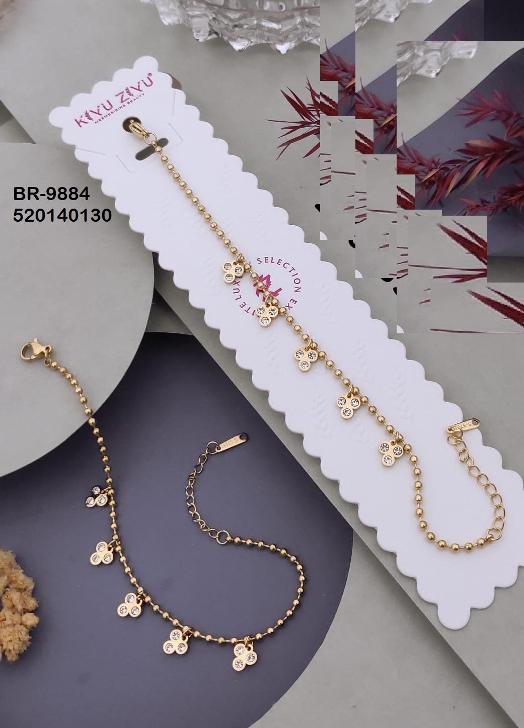 BR-9894 Anti-Tarnish Stainless Steel Chain Bracelets