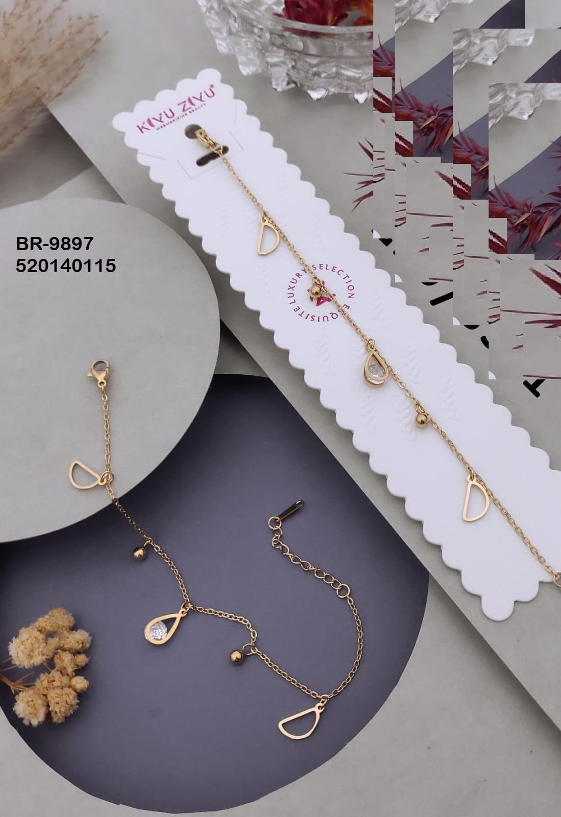 BR-9897 Anti-Tarnish Stainless Steel Chain Bracelets