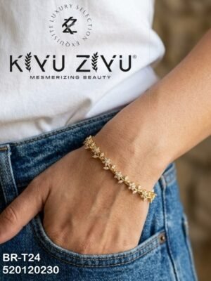 BR-T24 Anti-Tarnish Stainless Steel Tulip Bracelet Style  Bhabhi Rakhi