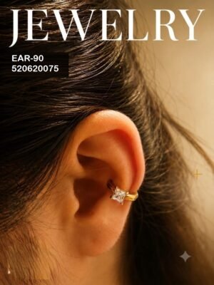 EAR-90 Anti-Tarnish Stainless Steel Single piece  Ear Cuffs