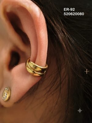 EAR-92 Anti-Tarnish Stainless Steel Single piece  Ear Cuffs
