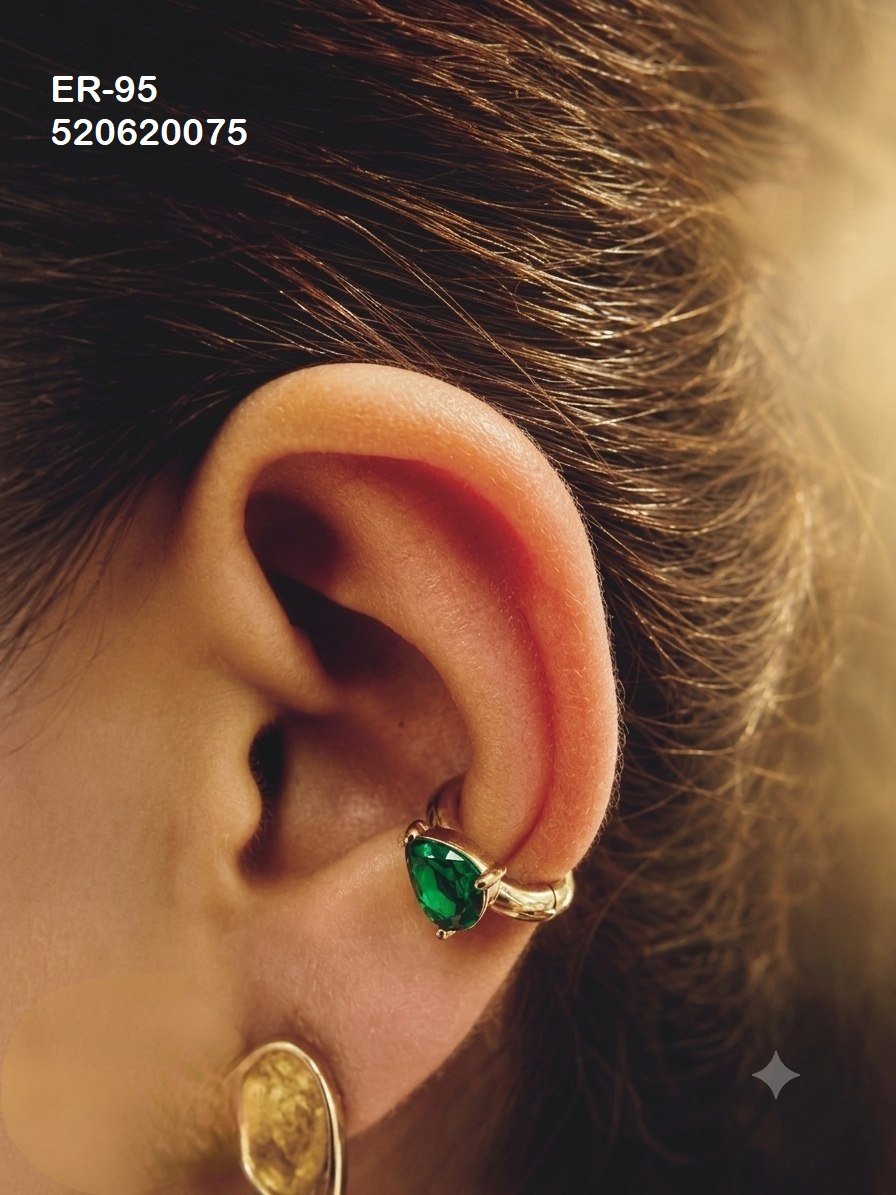 EAR-95 Anti-Tarnish Stainless Steel Single piece Ear Cuffs