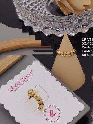 LR-V537 Anti-Tarnish Stainless Steel Pack Of 6  Rings