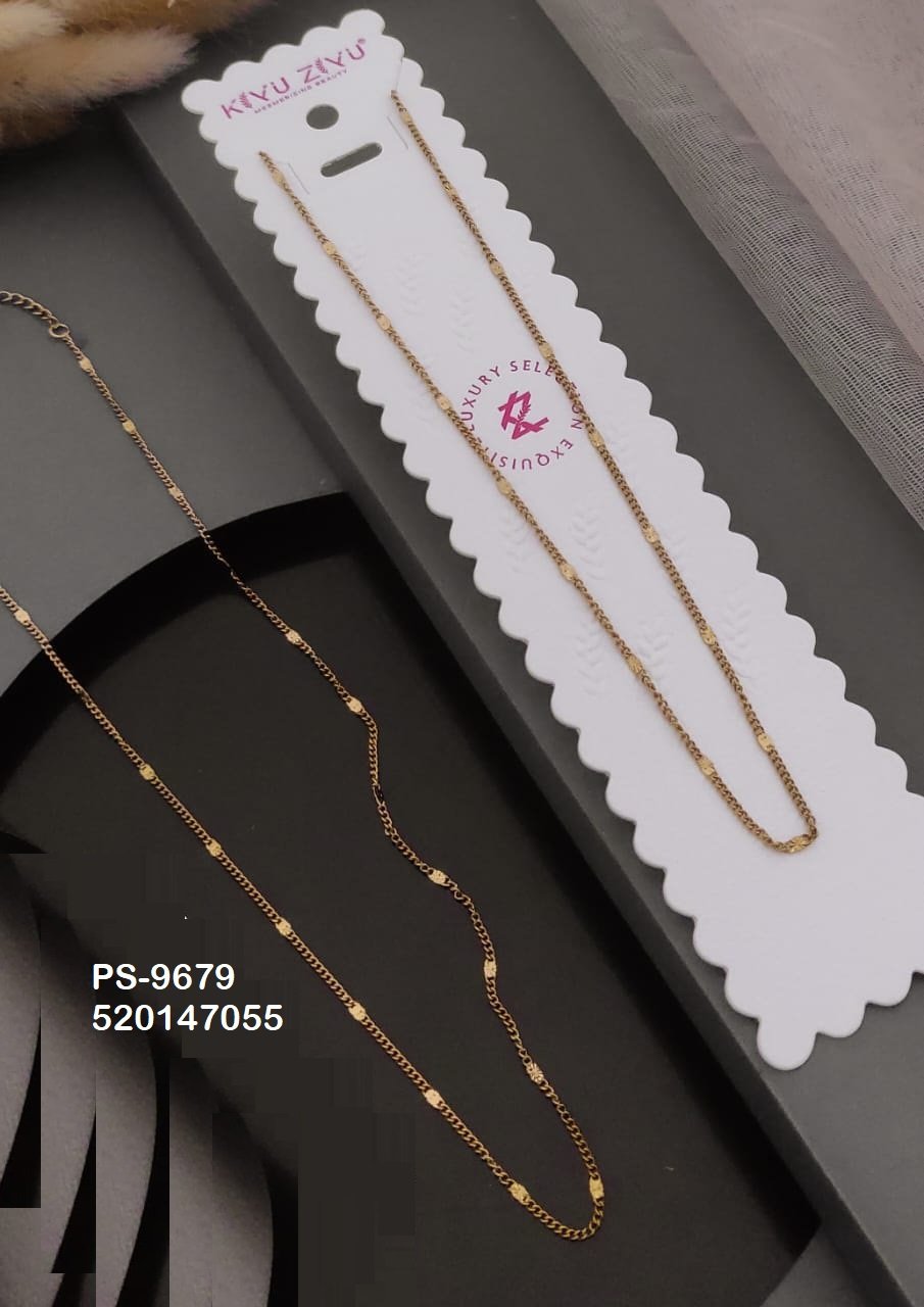 PS-9679 Anti-Tarnish Stainless Steel Only chain Necklace