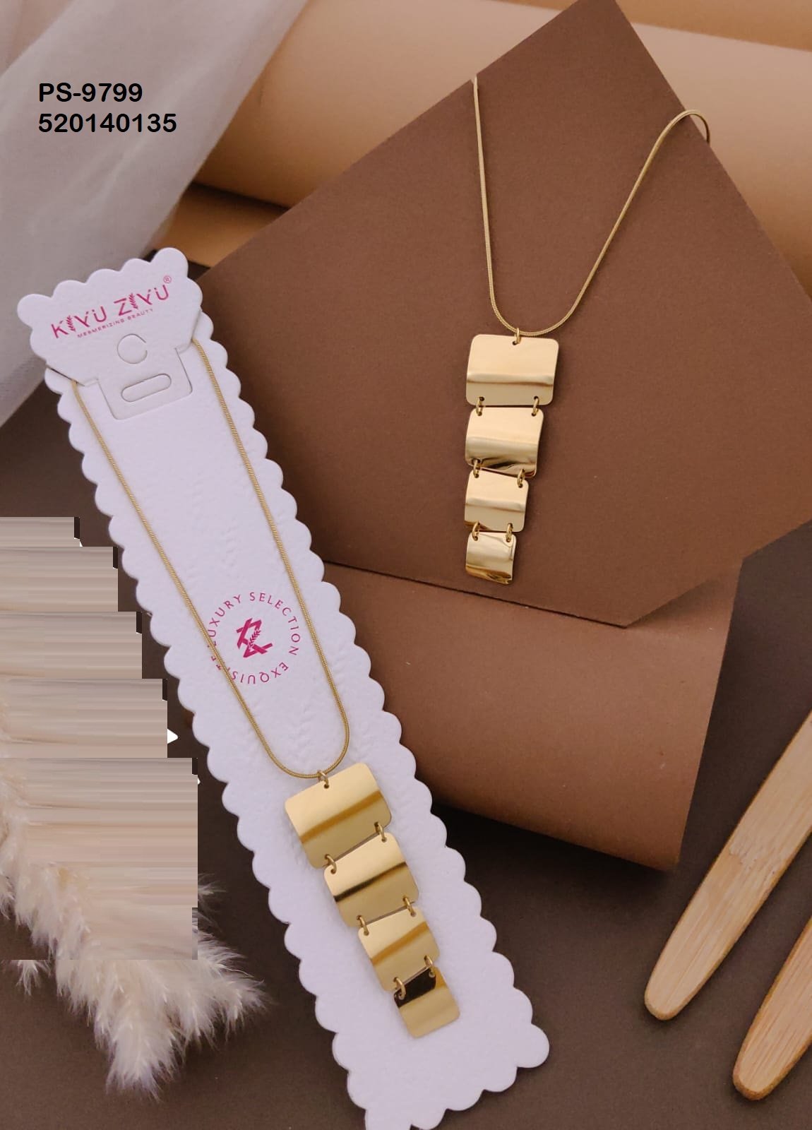 PS-9799 Anti-Tarnish Stainless Steel Stylist Necklace