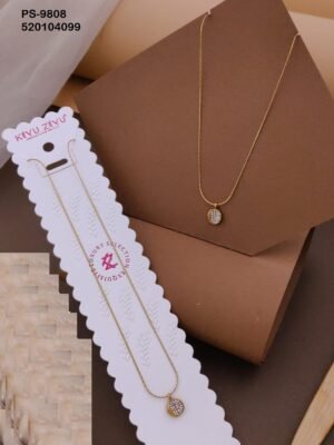 PS-9808 Anti-Tarnish Stainless Steel Minimal Necklace  Under 99