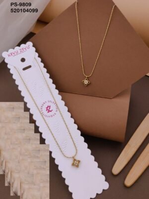 PS-9809 Anti-Tarnish Stainless Steel Minimal Necklace  Under 99