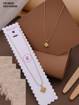 PS-9826 Anti-Tarnish Stainless Steel Minimal Necklace  Under 99