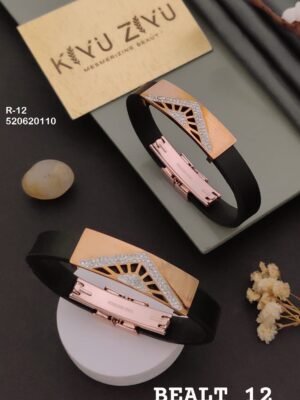 R-12 Anti-Tarnish Rose Gold Plated Men's Rakhi