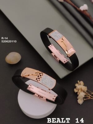 R-14 Anti-Tarnish Rose Gold Plated Men's Rakhi
