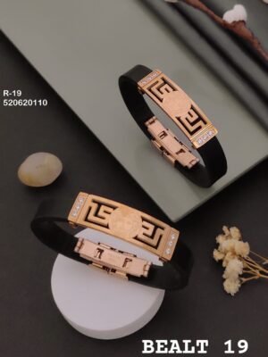R-19 Anti-Tarnish Rose Gold Plated Men's Rakhi