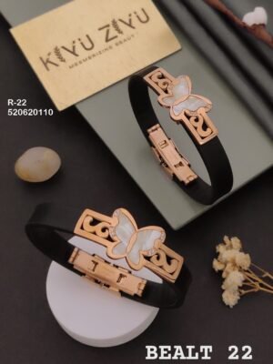 R-22 Anti-Tarnish Rose Gold Plated Men's Rakhi