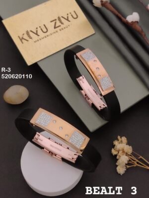 R-3 Anti-Tarnish Rose Gold Plated Men's Rakhi