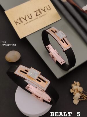 R-5 Anti-Tarnish Rose Gold Plated Men's Rakhi