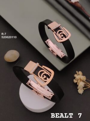 R-7 Anti-Tarnish Rose Gold Plated Men's Rakhi