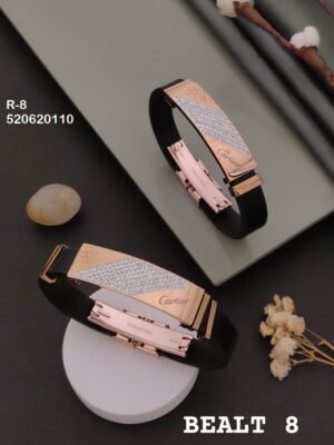 R-8 Anti-Tarnish Rose Gold Plated Men's Rakhi