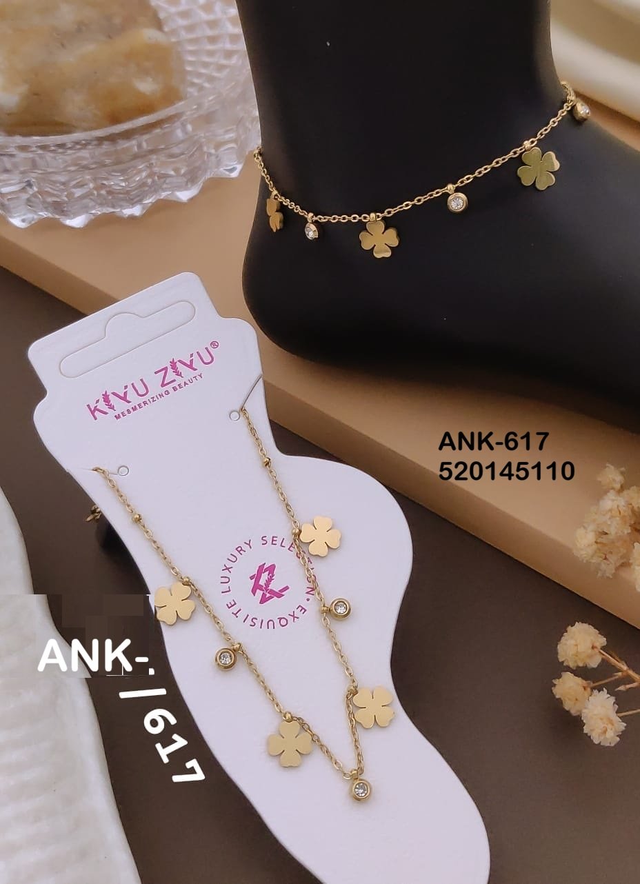ANK-617 Anti-Tarnish Stainless Steel Singel Piece Anklets