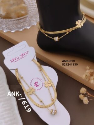 ANK-619 Anti-Tarnish Stainless Steel Singel Piece  Anklets