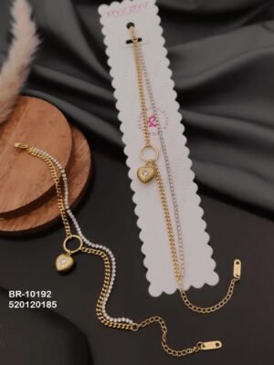 BR-10192 Anti-Tarnish Stainless Steel Bracelet Style Bhabhi Rakhi