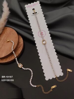 BR-10197 Anti-Tarnish Stainless Steel Bracelet Style Bhabhi Rakhi