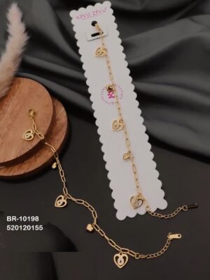 BR-10198 Anti-Tarnish Stainless Steel Bracelet Style Bhabhi Rakhi