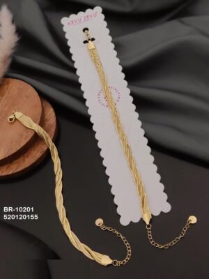 BR-10201 Anti-Tarnish Stainless Steel Bracelet Style Bhabhi Rakhi