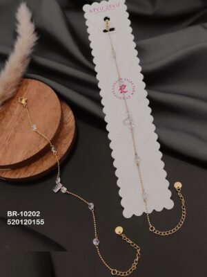 BR-10202 Anti-Tarnish Stainless Steel Bracelet Style Bhabhi Rakhi