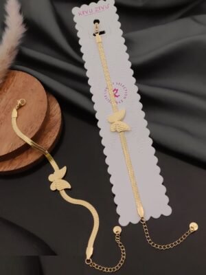 BR-10213 Anti-Tarnish Stainless Steel Bracelet Style Bhabhi Rakhi