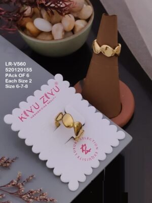 LR-V560 Anti-Tarnish Stainless Steel Pack Of 6  Rings