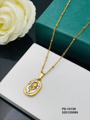PS-10158 Anti-Tarnish Stainless Steel Minimal Necklace  Under 99
