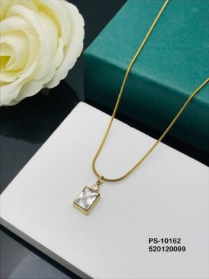 PS-10162 Anti-Tarnish Stainless Steel Minimal Necklace  Under 99