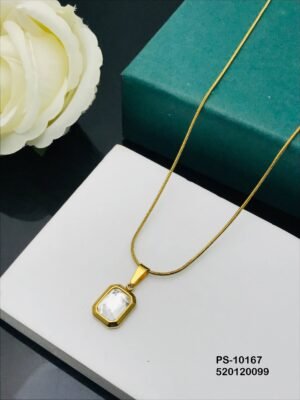PS-10167 Anti-Tarnish Stainless Steel Minimal Necklace  Under 99
