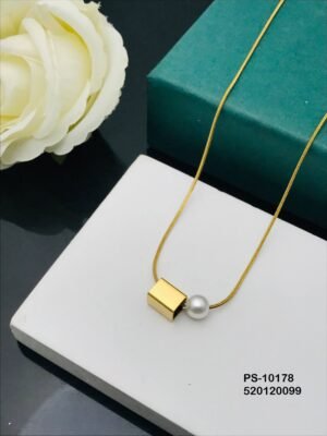 PS-10178 Anti-Tarnish Stainless Steel Minimal Necklace  Under 99
