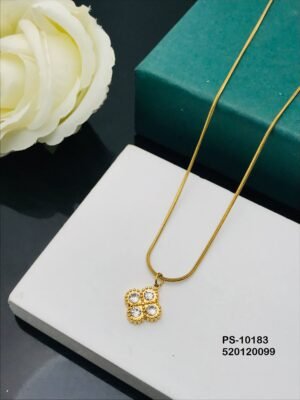 PS-10183 Anti-Tarnish Stainless Steel Minimal Necklace  Under 99