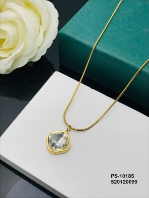 PS-10185 Anti-Tarnish Stainless Steel Minimal Necklace  Under 99