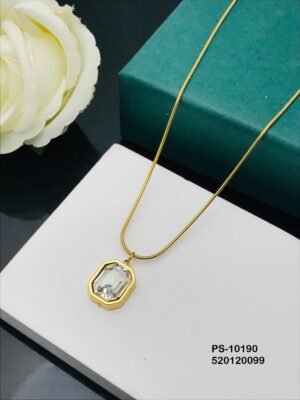 PS-10190 Anti-Tarnish Stainless Steel Minimal Necklace  Under 99