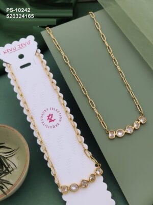 PS-10242 Anti-Tarnish Stainless Steel Primum  Necklace