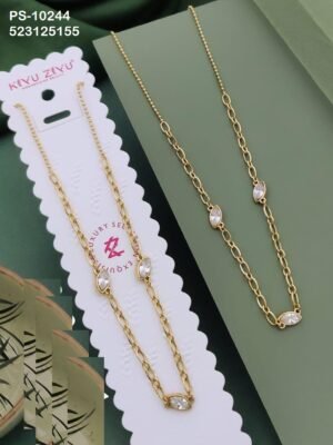 PS-10244 Anti-Tarnish Stainless Steel Primum  Necklace