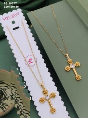 PS-10277 Anti-Tarnish Stainless Steel Primum  Necklace