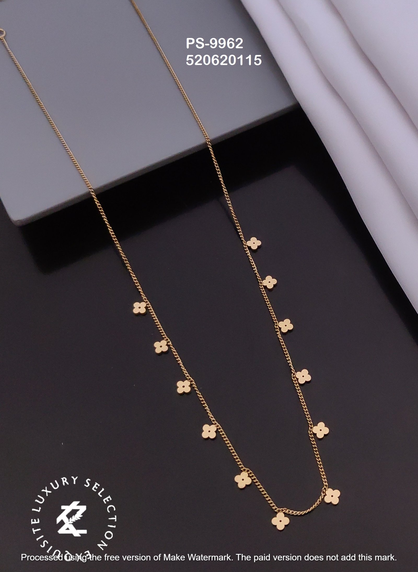 PS-9962 Anti-Tarnish Stainless Steel Daily Wear Necklace