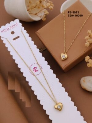 PS-9973 Anti-Tarnish Stainless Steel Minimal Necklace  Necklace