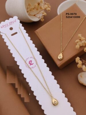 PS-9979 Anti-Tarnish Stainless Steel Minimal Necklace  Necklace